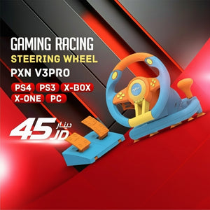 PXN V3 Pro Gaming Racing Steering Wheel | Compatible with PS4, PS3, Xbox, PC