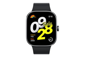 Smartwatch with a display showing date and fitness information on a white background