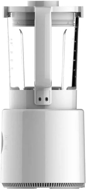 White portable lantern with clear top section on a white background