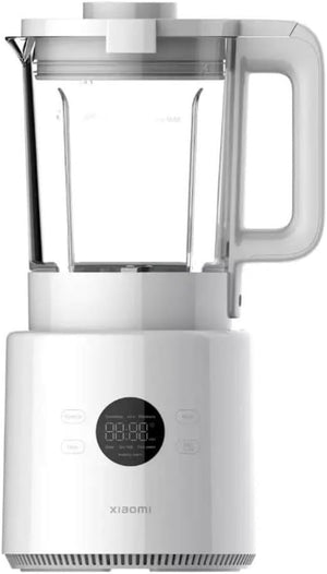 White blender with digital display on a white background, featuring the Xiaomi brand.