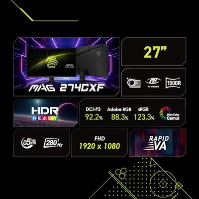 شاشة MSI MAG 255F E20 27 انش 280Hz منحنية