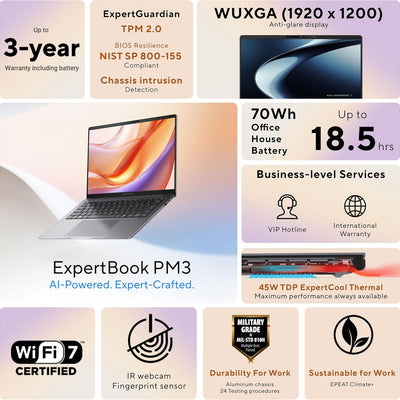 لابتوب ASUS ExpertBook B3 i7-1355U 16GB 512GB 15.6 انش FHD شاشة لمس 360 درجة مع قلم