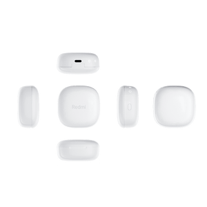 Set of white electronic devices on a green background
